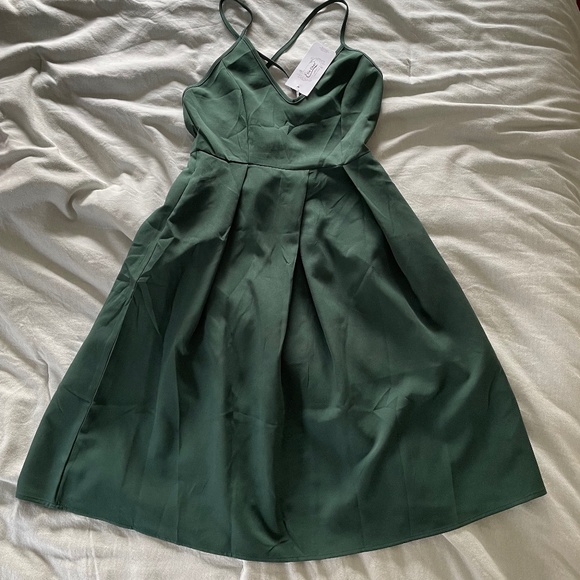 Eliacher Women's Deep V Neck Spaghetti Straps Dress with pockets - Picture 5 of 8